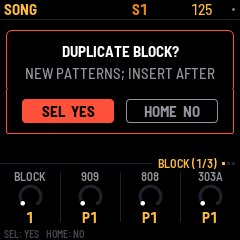 Duplicate block confirmation with SEL YES and HOME NO