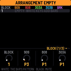 Arrangement after removing its final row